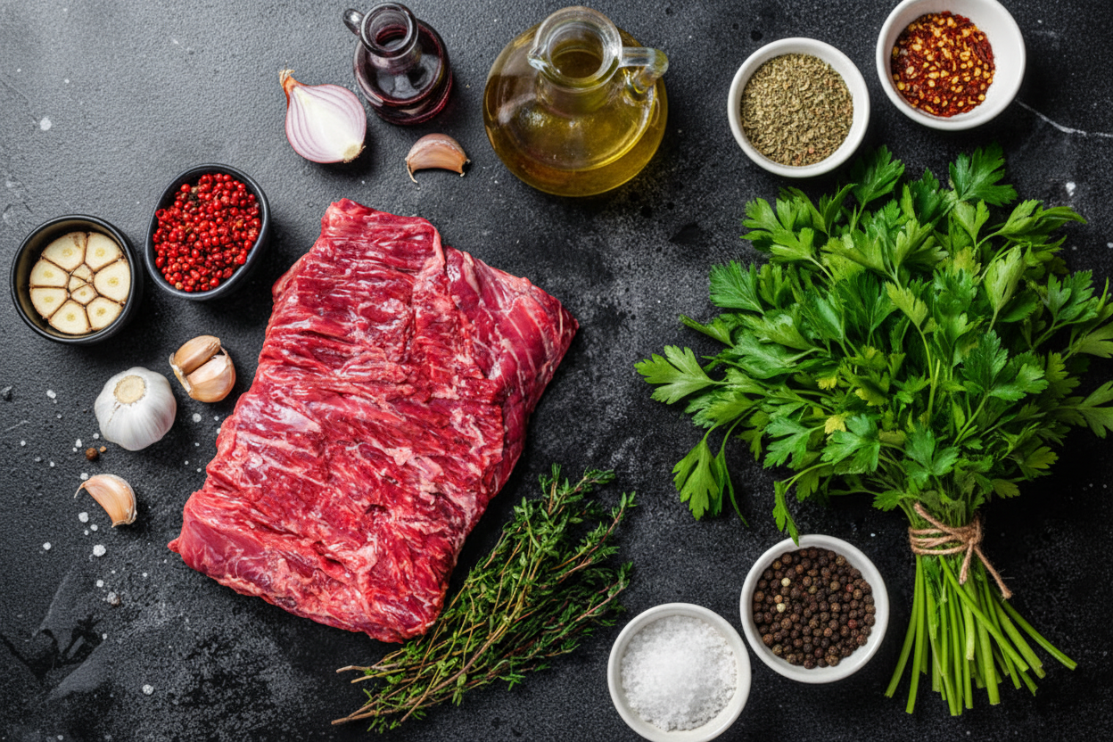 Bavette met chimichurri ingrediënten