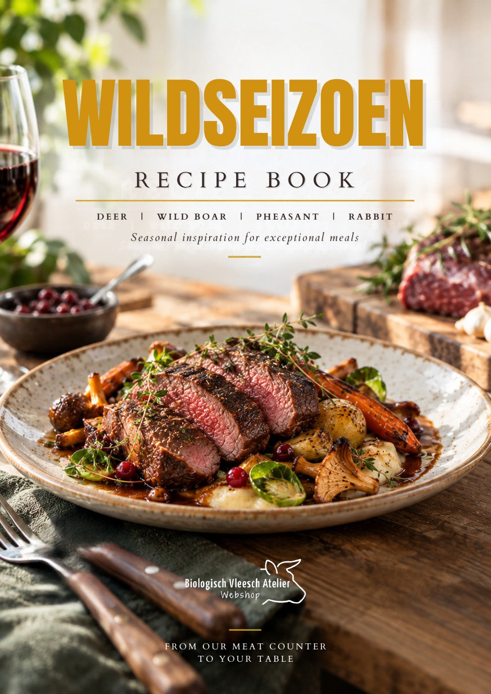 Cover van het wildmagazine van Biologisch Vleesch Atelier by Romano